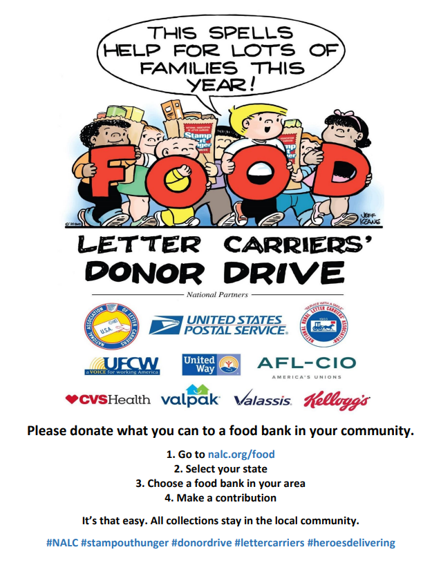 The National Association of Letter Carriers hosts, Stamp Out Hunger, the nation's lar...