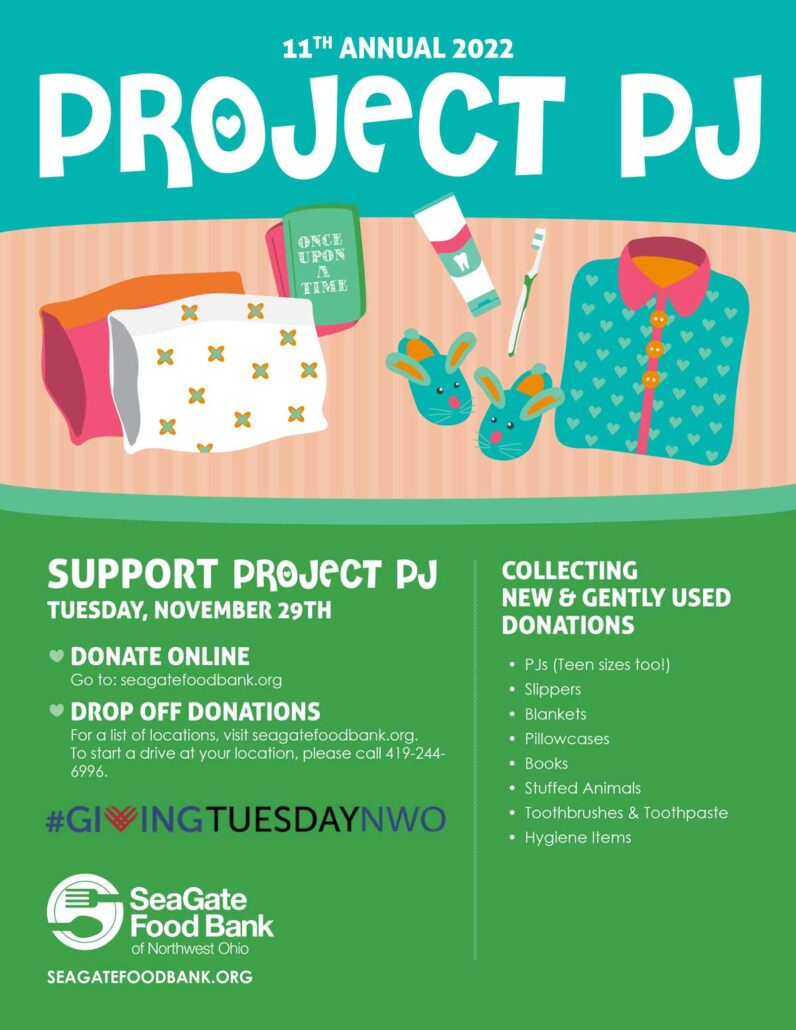Project PJ GIving Tuesday Seagate Food Bank